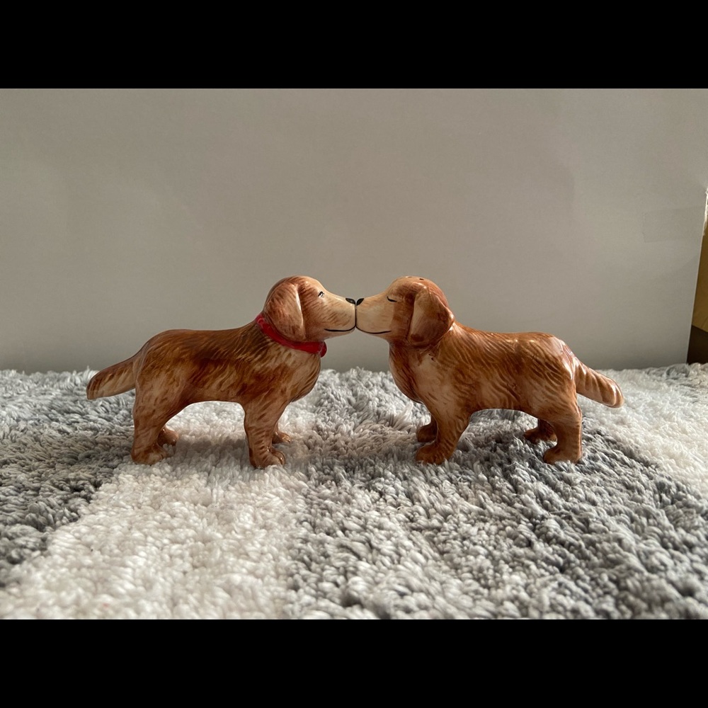 Magnetic Dog Salt and Pepper Shakers